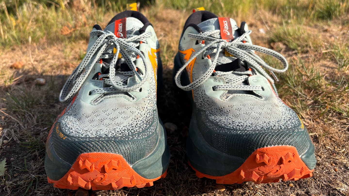 3 asics trabuco max 4 trail running shoes shot by milo wilson for review