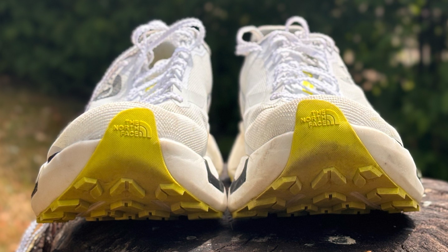 Toebox of the north face vectiv pro 3 trail running shoes shot by milo wilson for review on LFTO