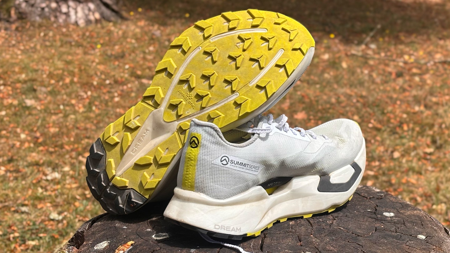 The north face vectiv pro 3 trail running shoes shot by milo wilson for review on LFTO