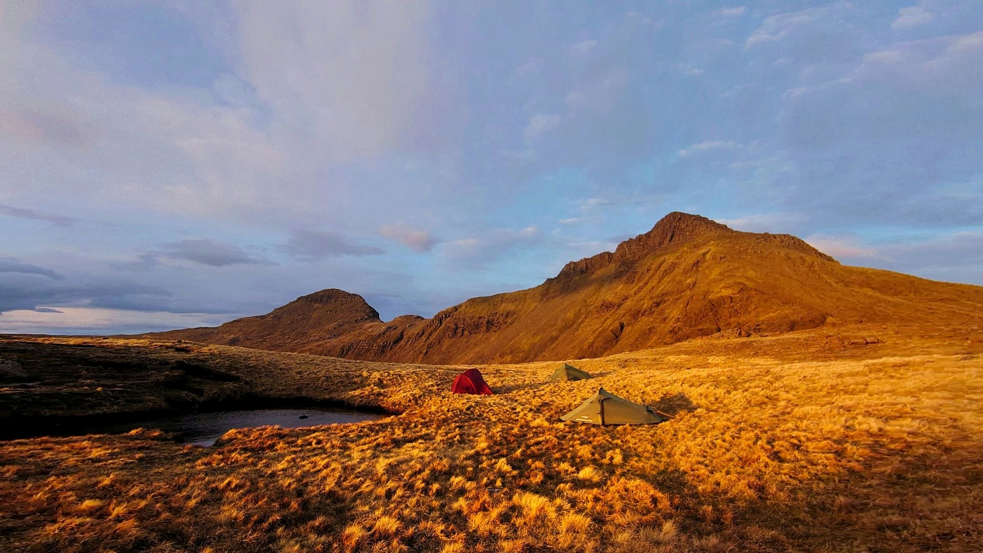 Camping at Bealach an Oir - Isle of Rum