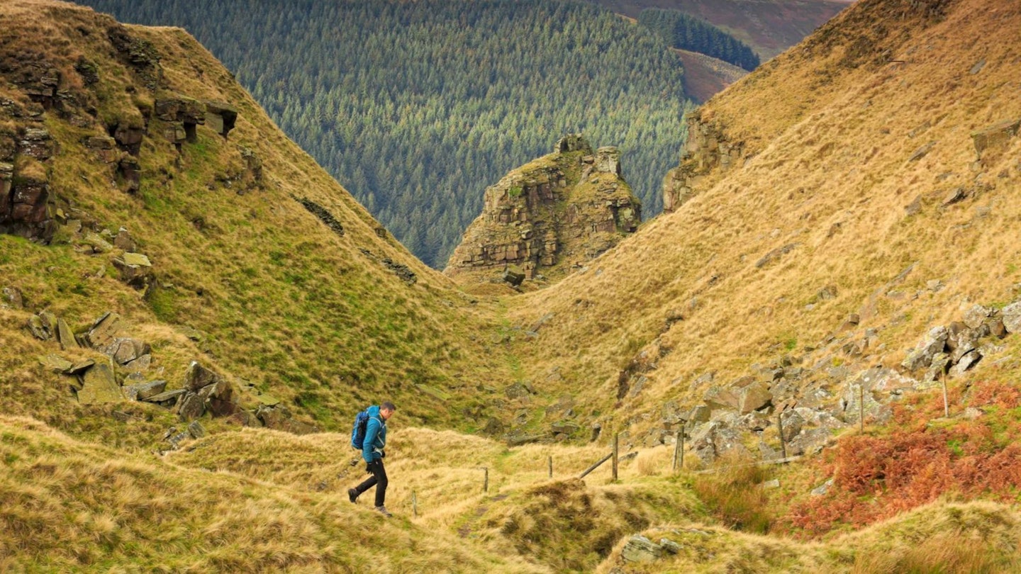 Heading for the Tower Alport Castles Peak District