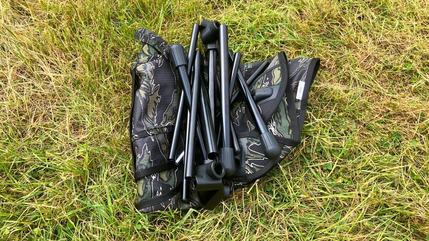 The Helinox Chair One (re) folded flat