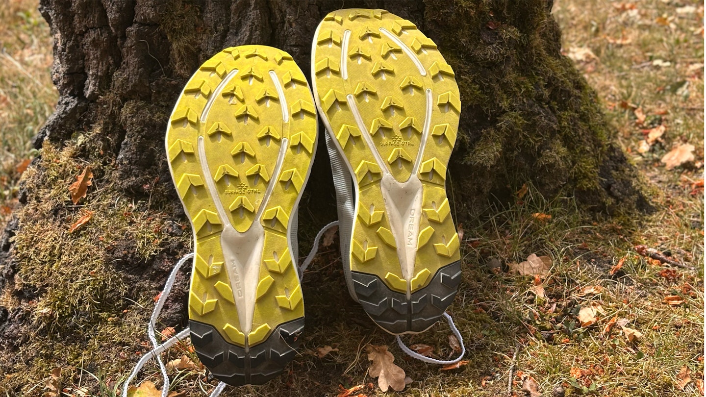 Outsole of The north face vectiv pro 3 trail running shoes shot by milo wilson for review on LFTO