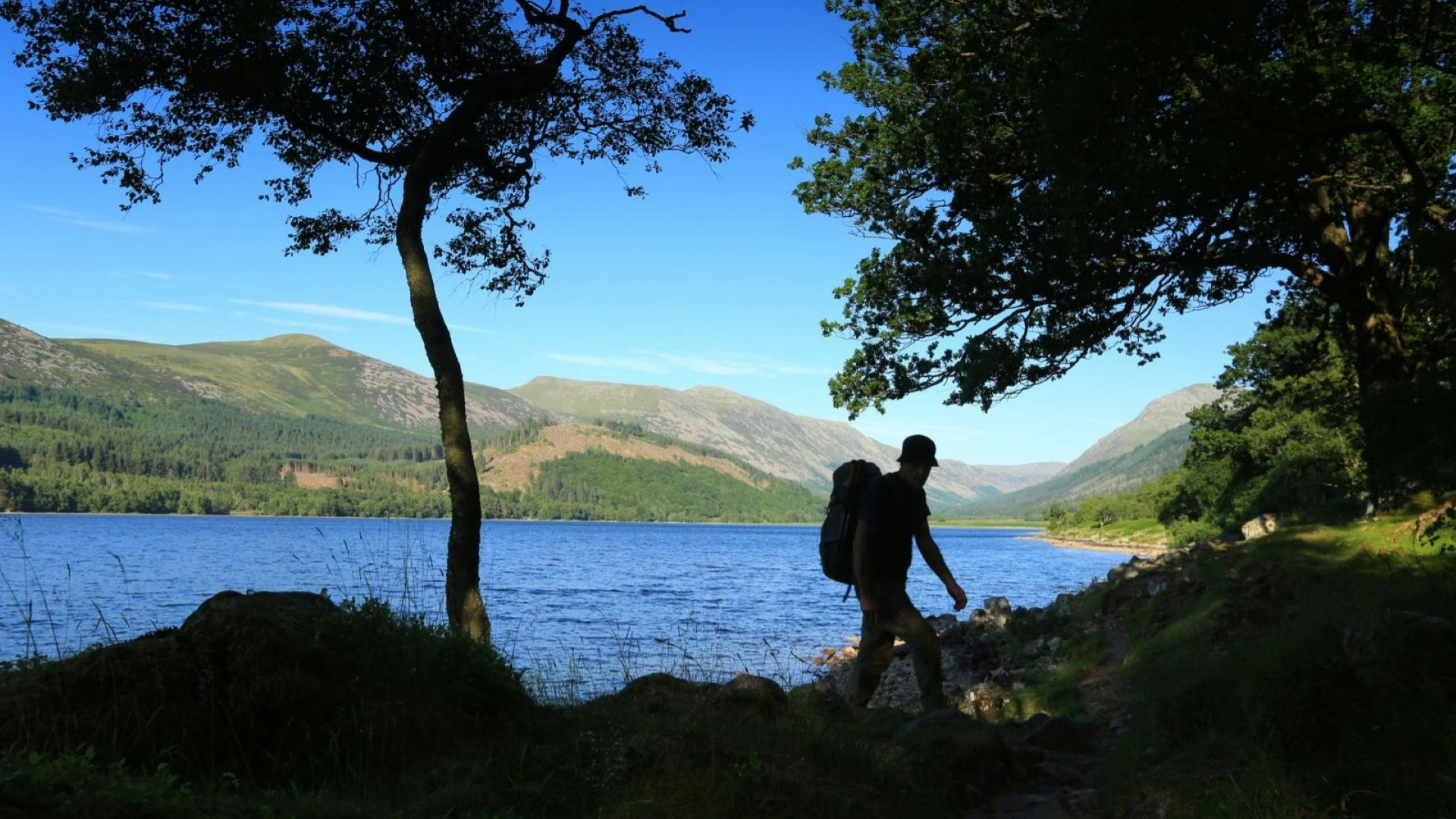 Shade of trees Walking along southern shore of Ennerdale