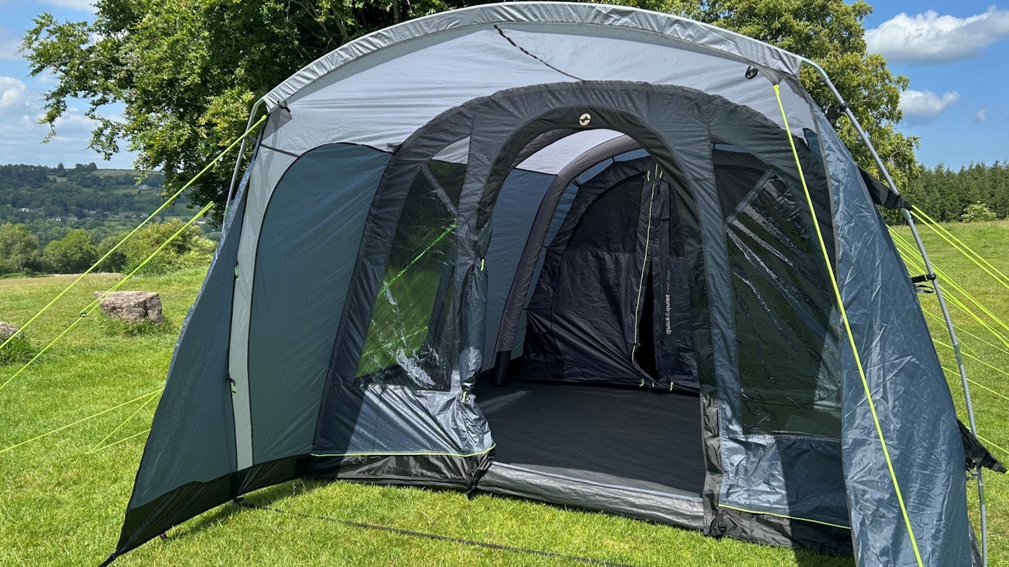 The poled awning is a nice touch