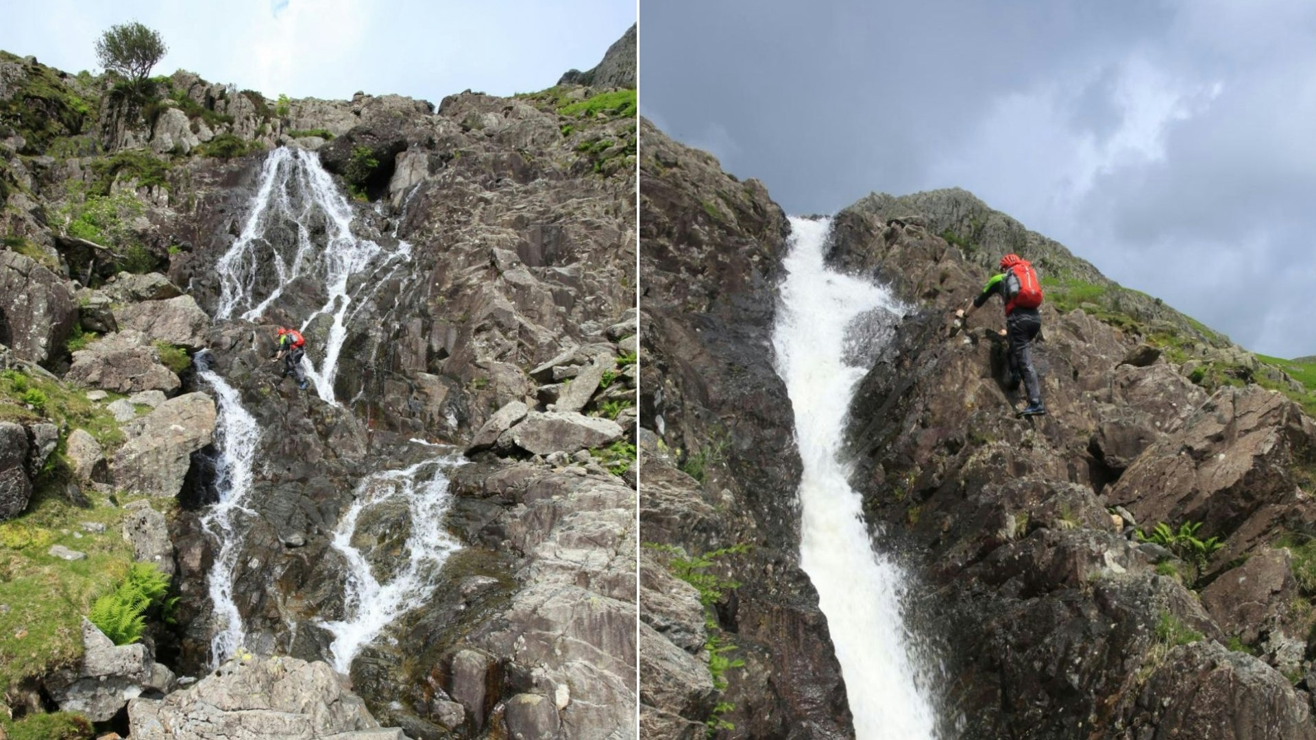 Typical terrain on Stickle Ghyll Scramble Langdale Lake District