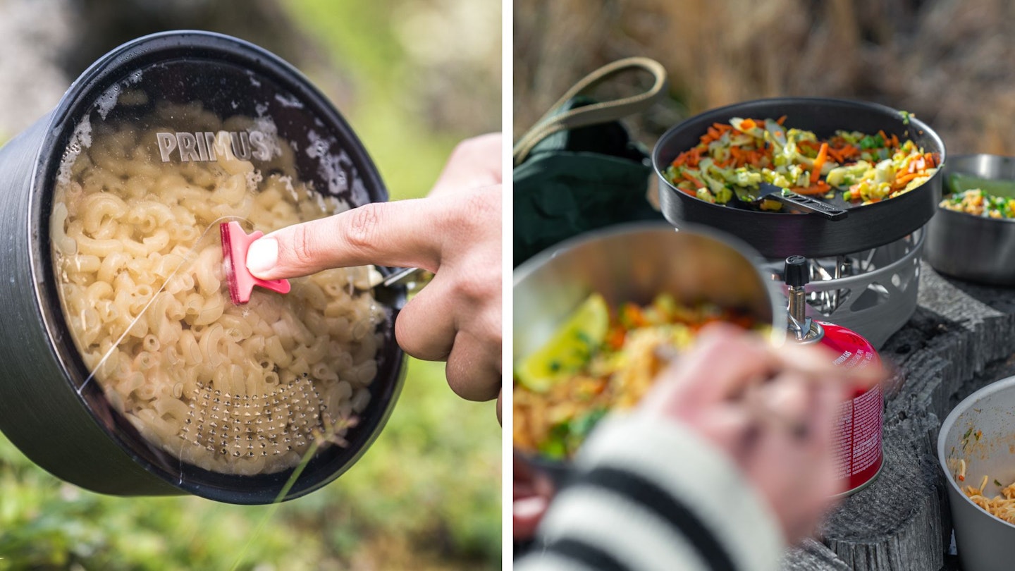 Cooking food on camp