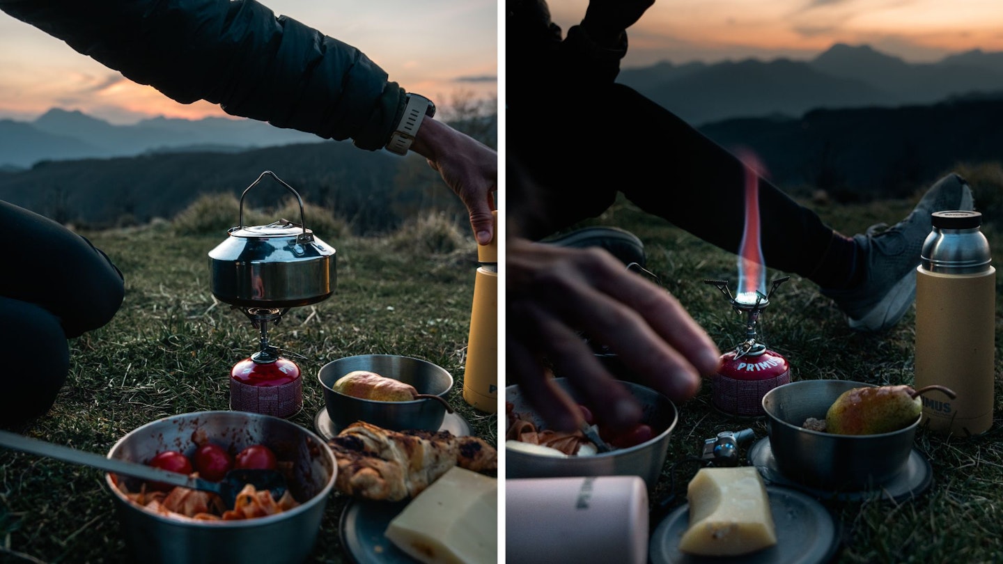 Primus Micron III stove cooking