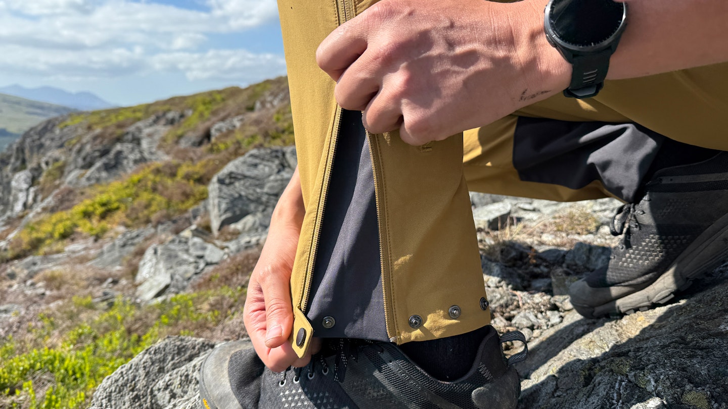 zips on Helly Hansen Odin Huginn 2 softshell walking trousers