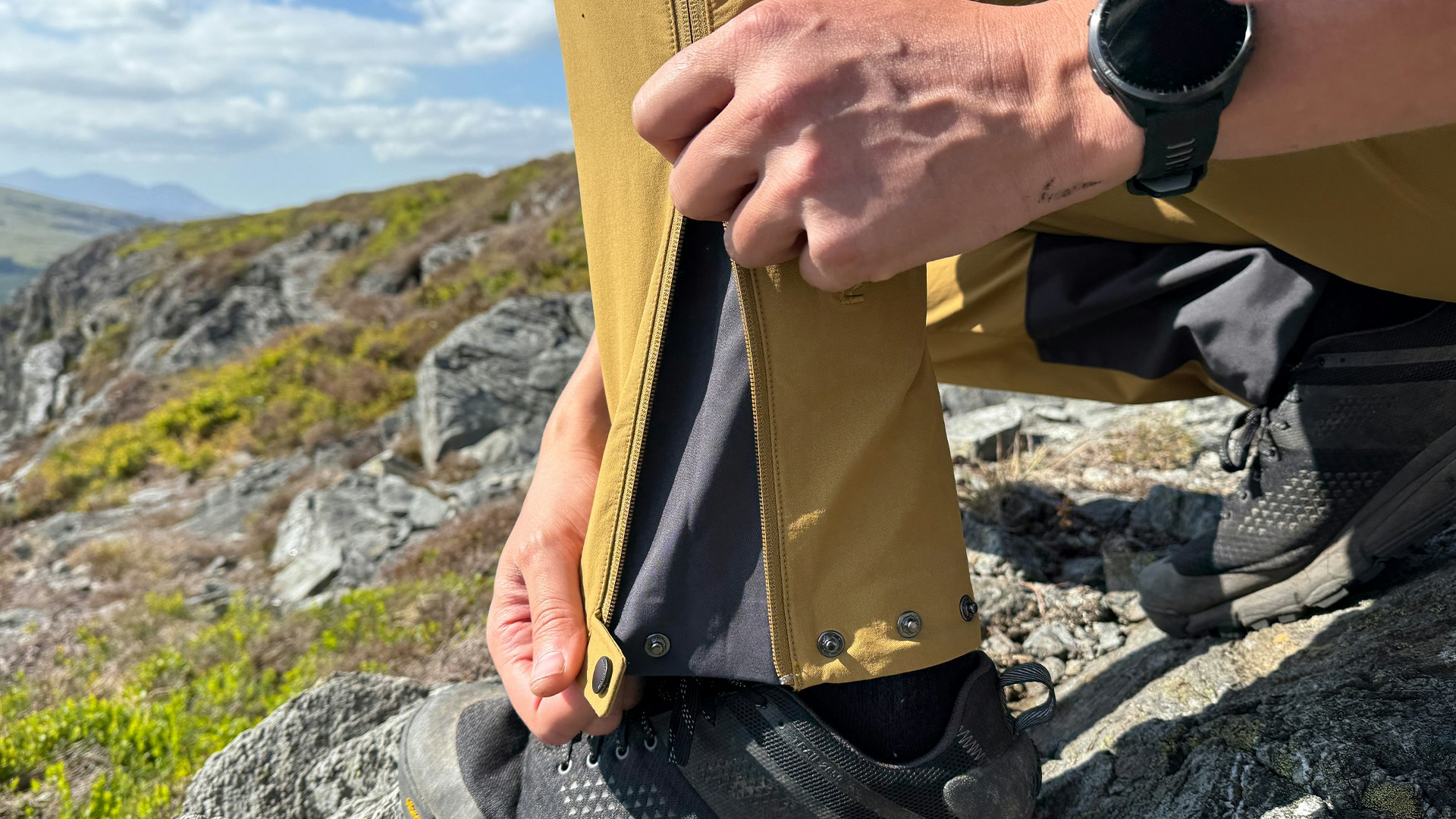 zips on Helly Hansen Odin Huginn 2 softshell walking trousers