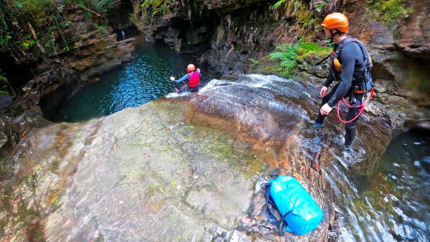 Canyoning Afon Prysor Ceunant Llennyrch Snowdonia North Wales