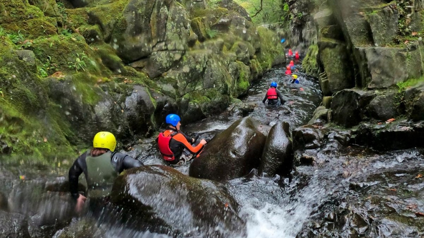 Canyoning Afon Prysor Ceunant Llennyrch Snowdonia North Wales
