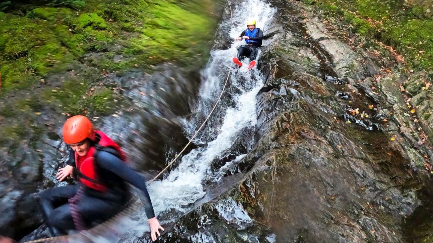Canyoning Afon Prysor Ceunant Llennyrch Snowdonia North Wales