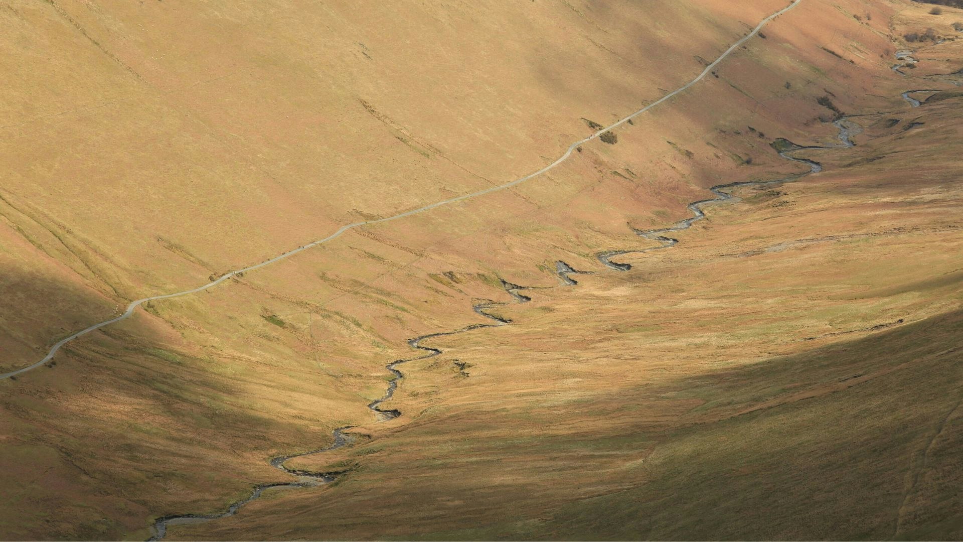 Coledale Beck from high on the Coledale Round, Lake District