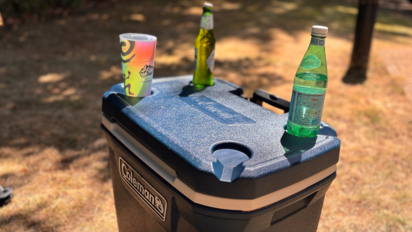Coleman Xtreme Cooler Box 47l with drinks on top
