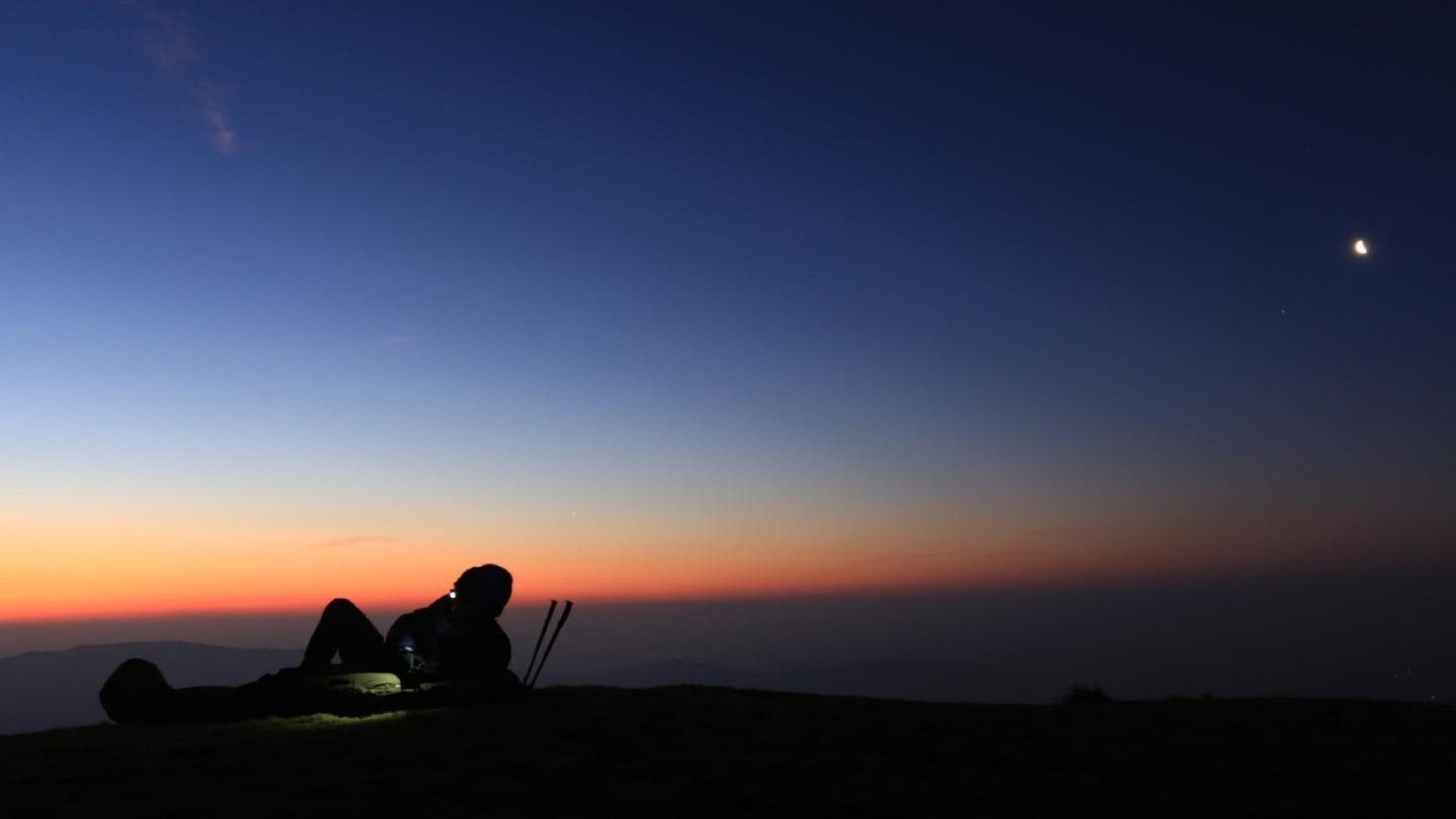 Bivvying at sunset – Red Screes, Lake District