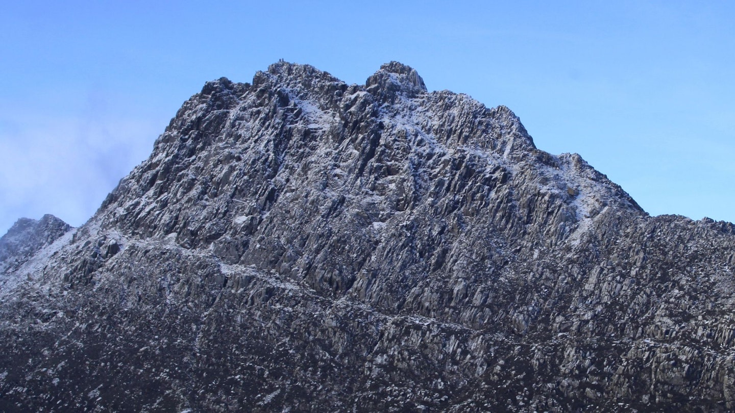 Tryfan with Adam and Eve pillars visible