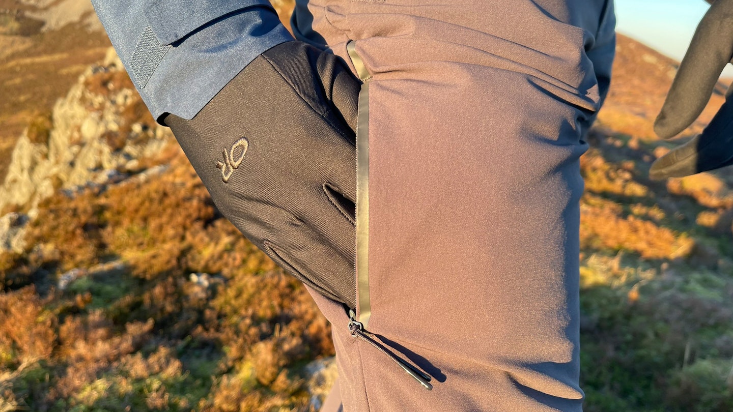 pockets on invo8 venturelite trousers shot for review by matt jones