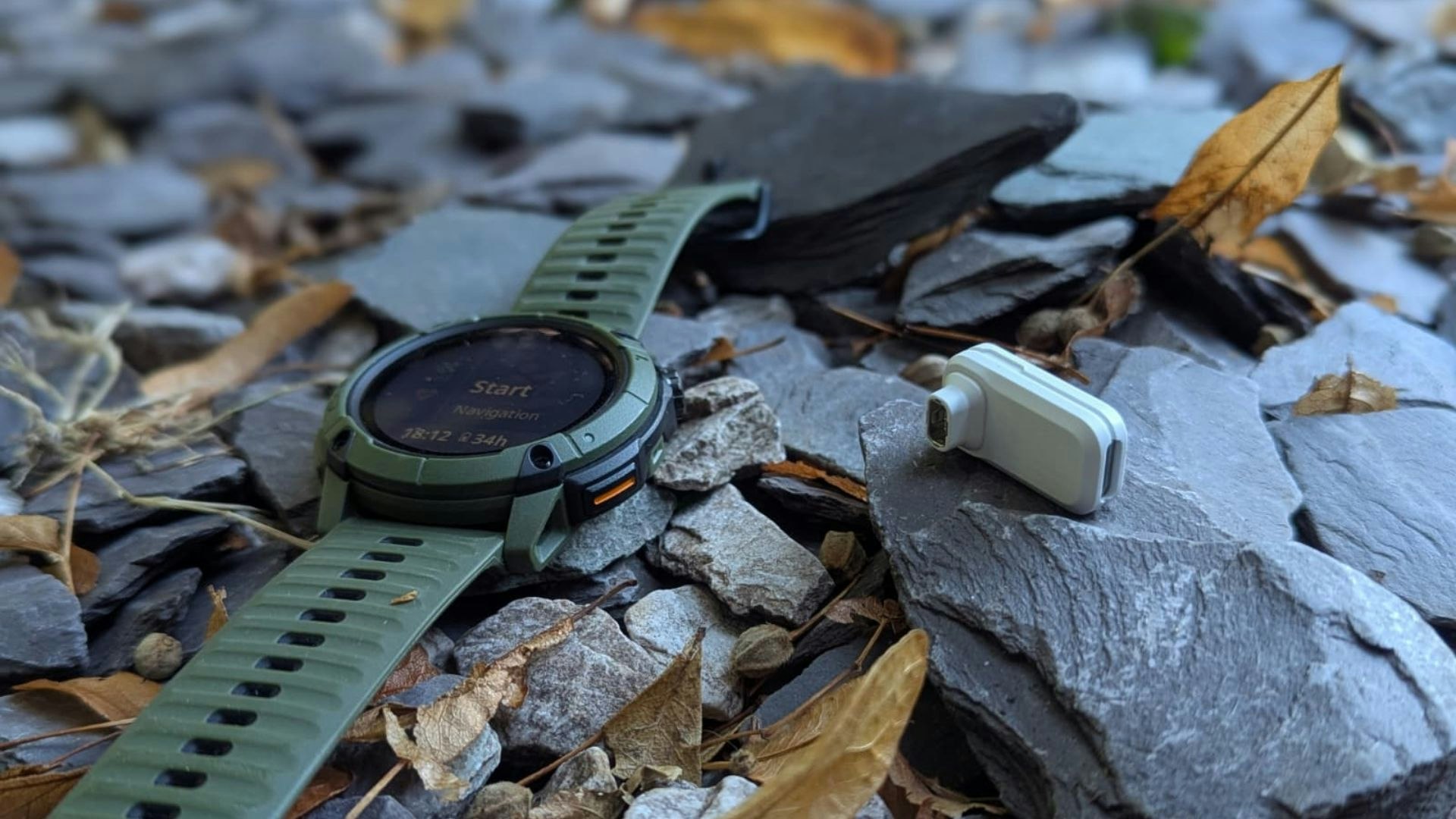 Coros Nomad watch with the charging adaptor