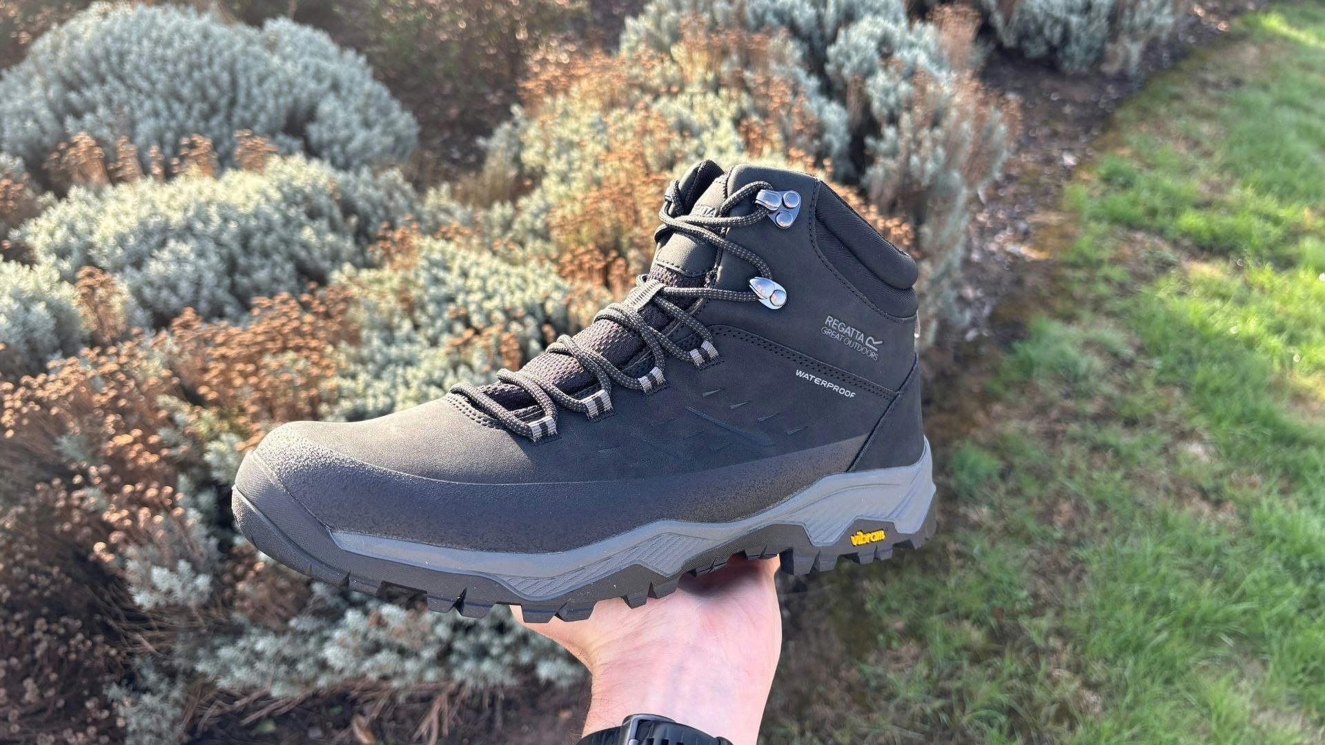 Regatta Blake walking boots in hand