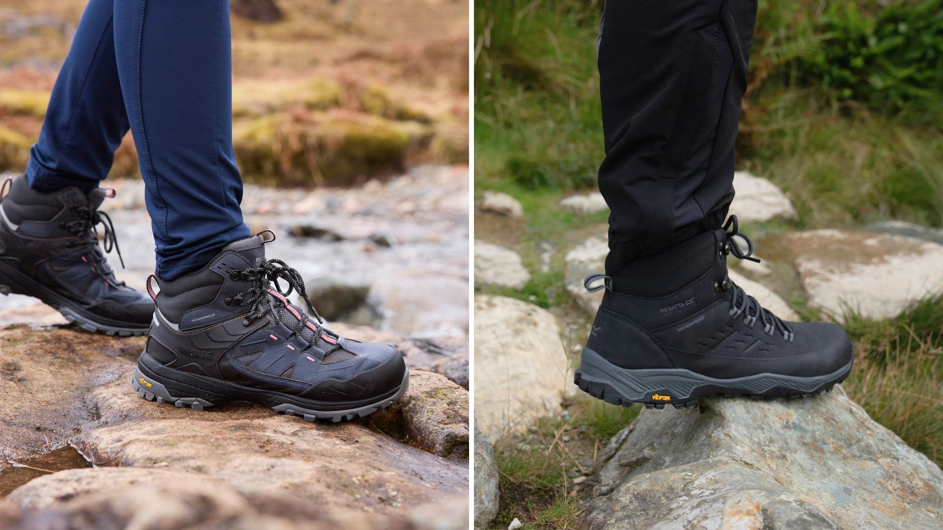 Regatta Regen and Blake hiking boots side by side