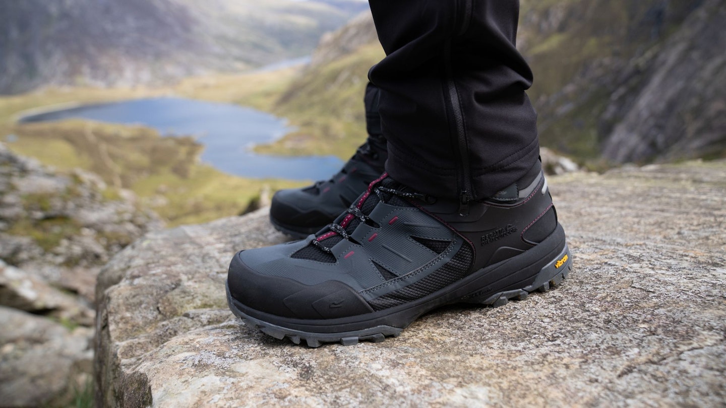 Stood on a rock in the Regatta Regen walking boots