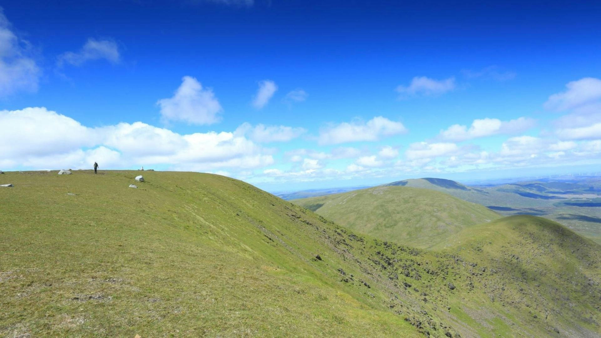 Heading off the Summit of the Merrick, Galloway, Southern Uplands