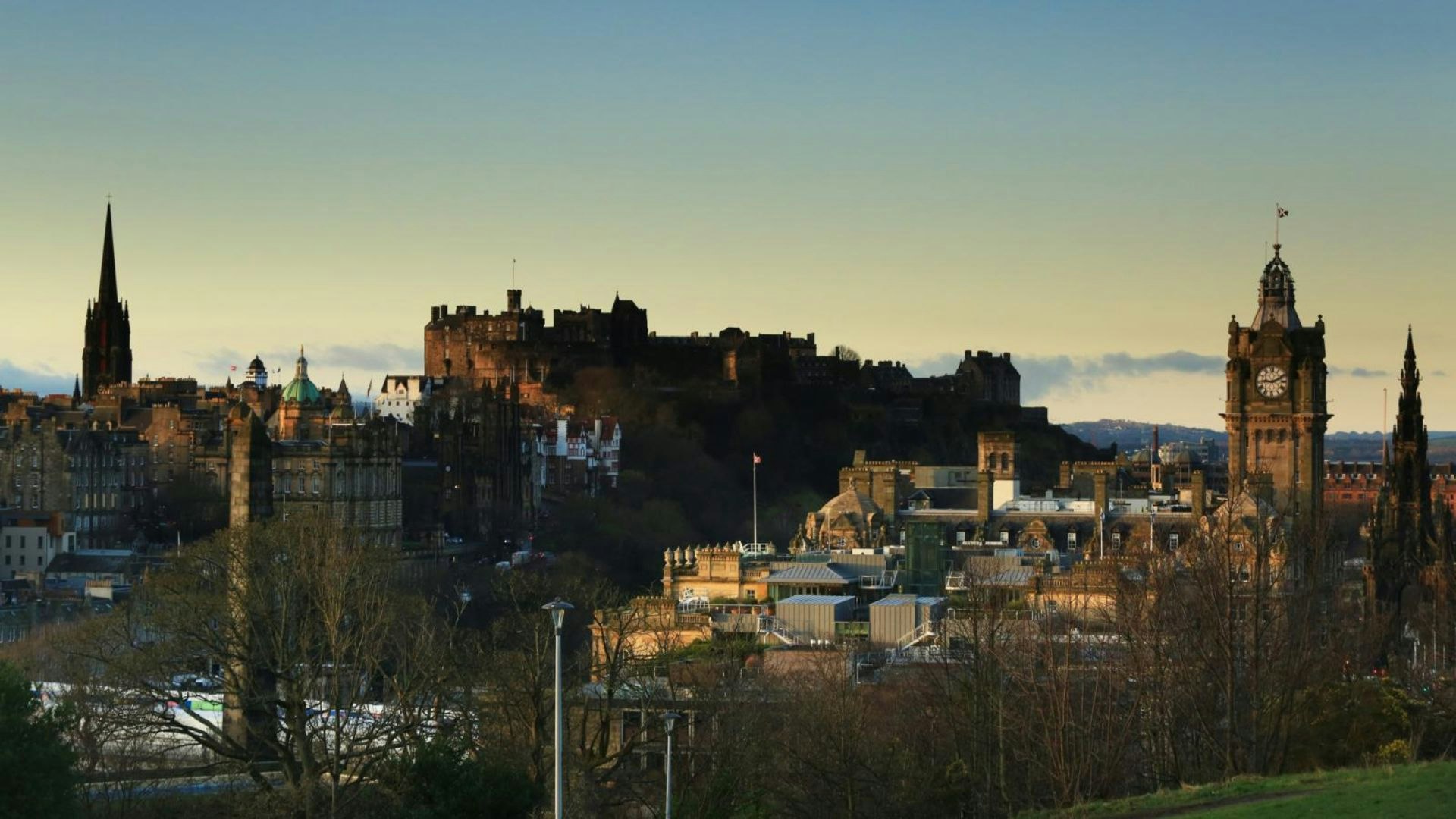 Castle Rock from Calton Hill Edinburgh