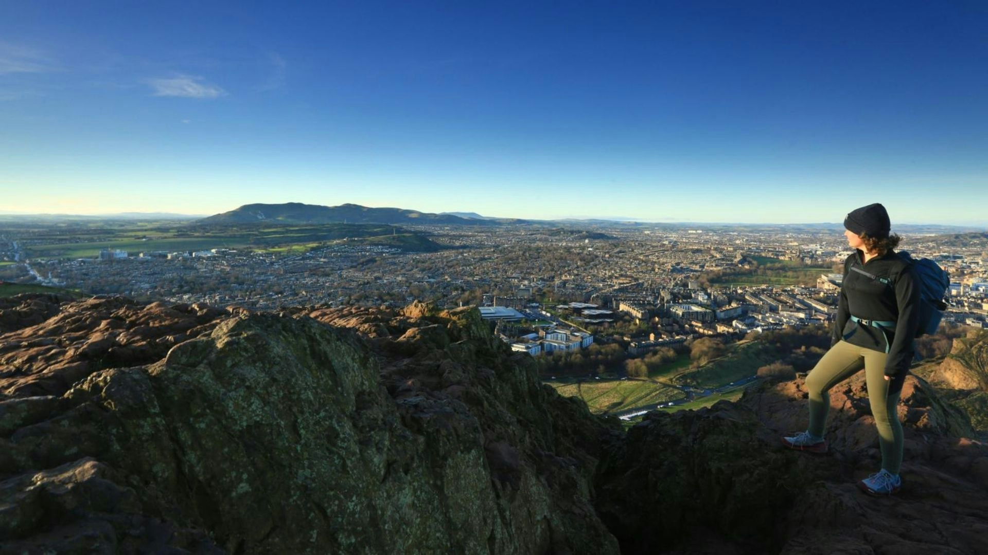 Summit views Arthurs Seat Edinburgh