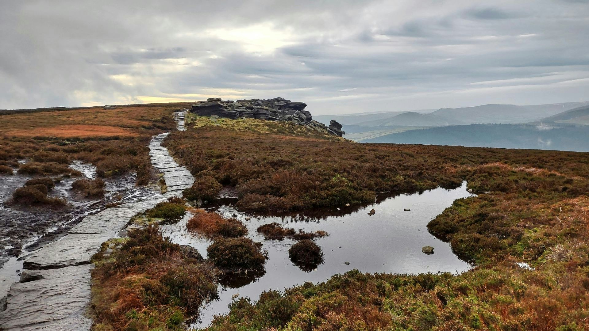 Looking from Back Tor to Dovestones and The Great Ridge beyond