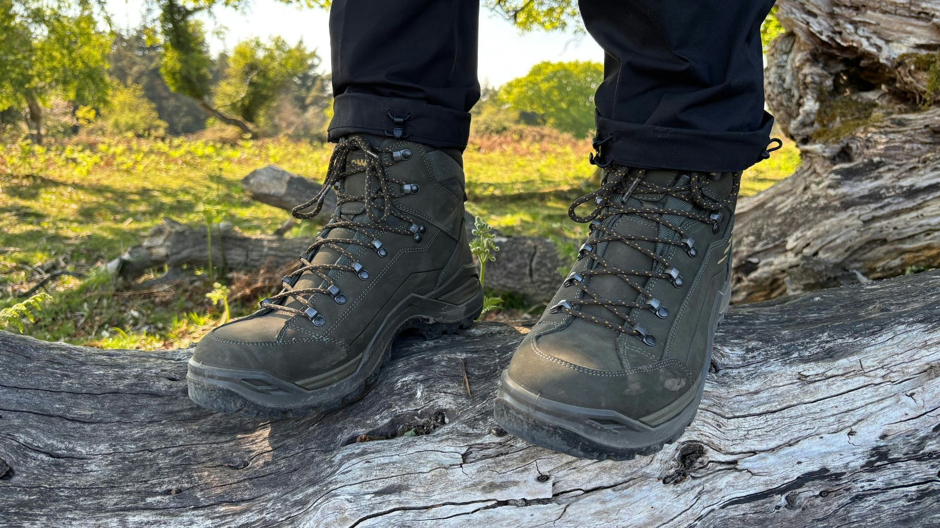 Close up of the front of the Lowa Renegade Evo GTX boots