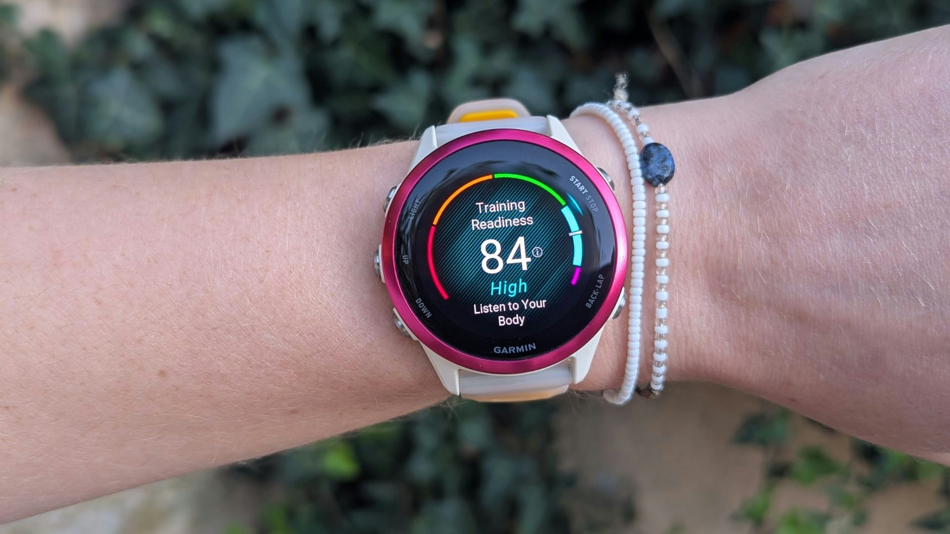 Garmin Forerunner 570 showing training readiness