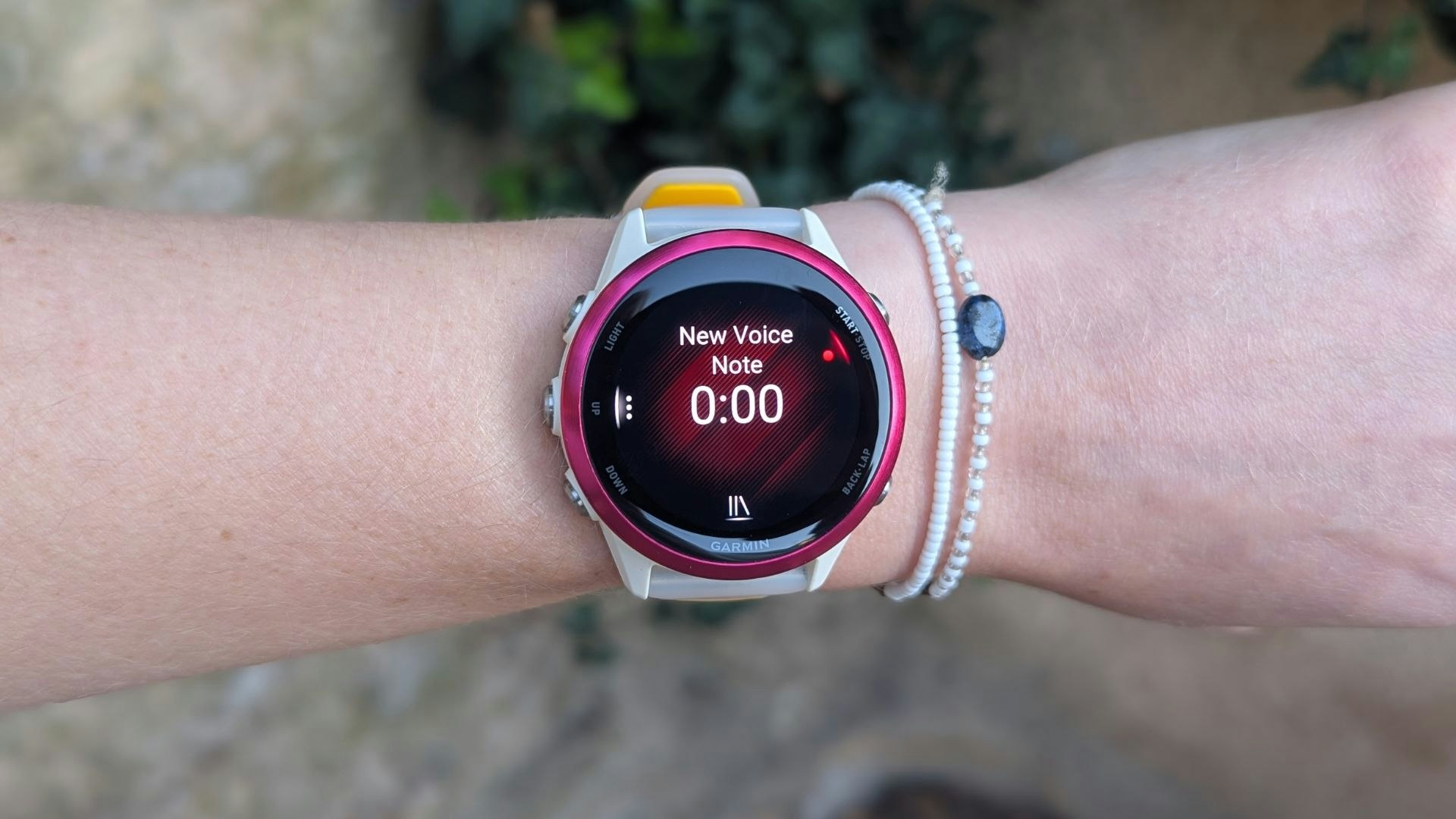 Garmin Forerunner 570 voice note feature