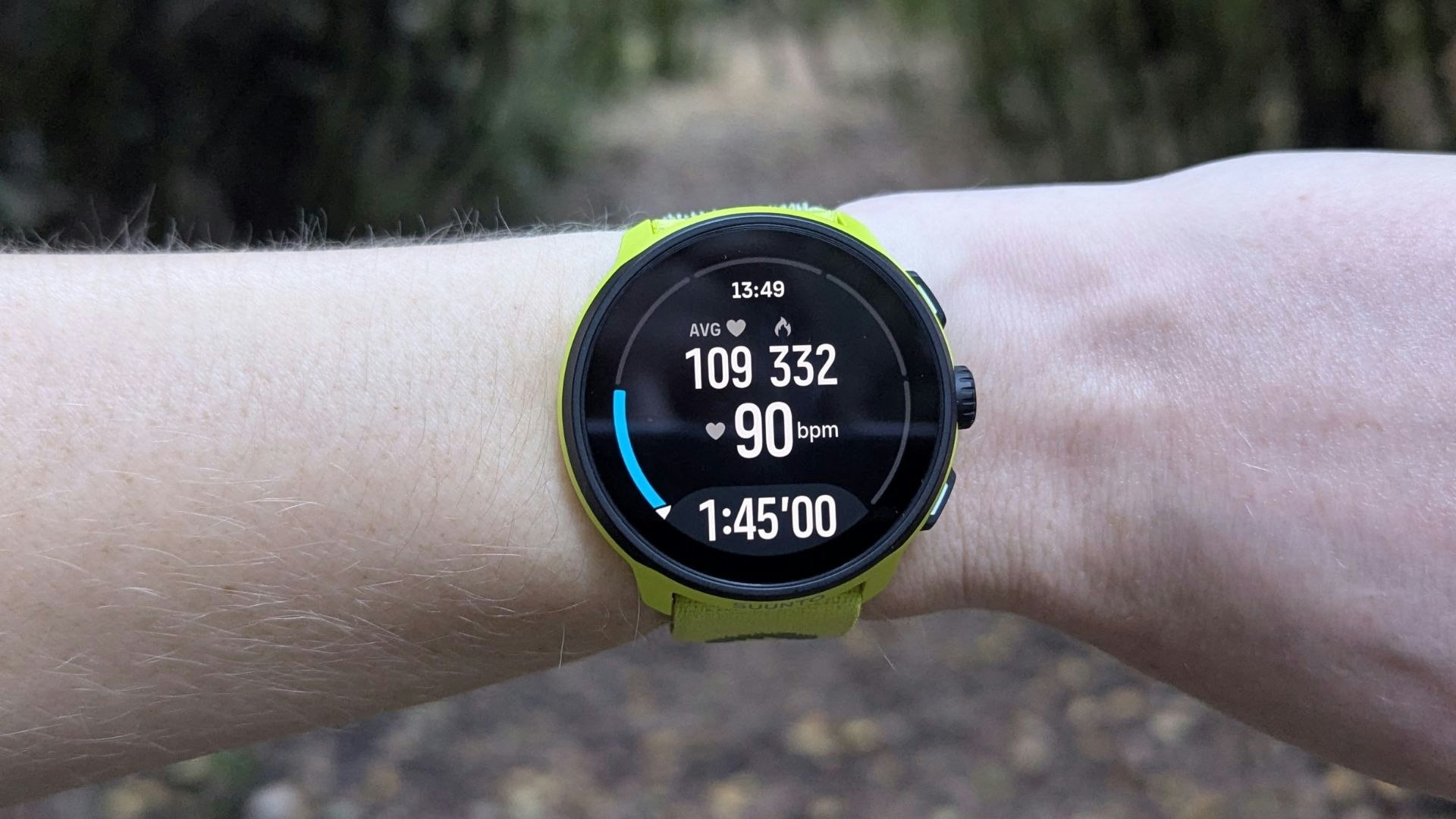 Heart rate data shown on the Suunto Run