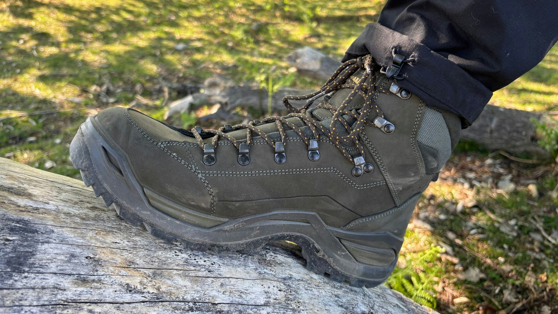 Photo of the instep of the Lowa Renegade Evo GTX boots