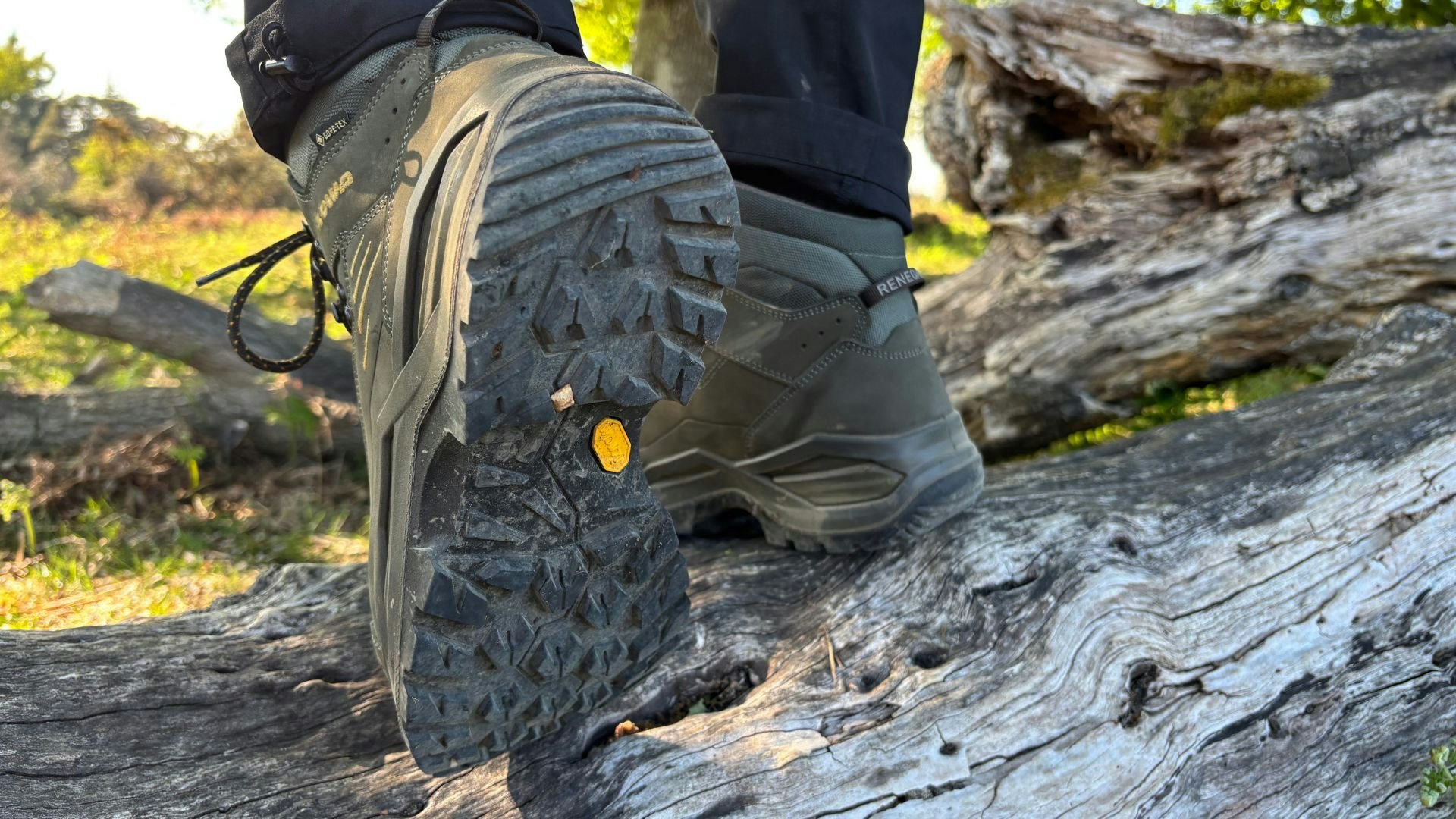 Close up of the outsole on the Lowa Renegade Evo GTX
