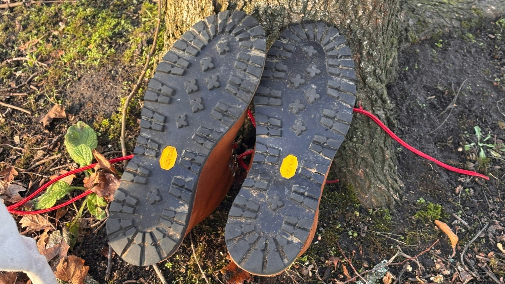 Vibram outsoles of Danner Mountain Light leather walking boots