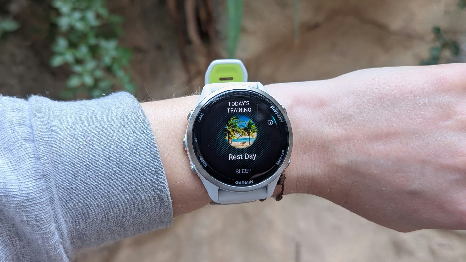 Garmin Forerunner 970 screen on a wrist