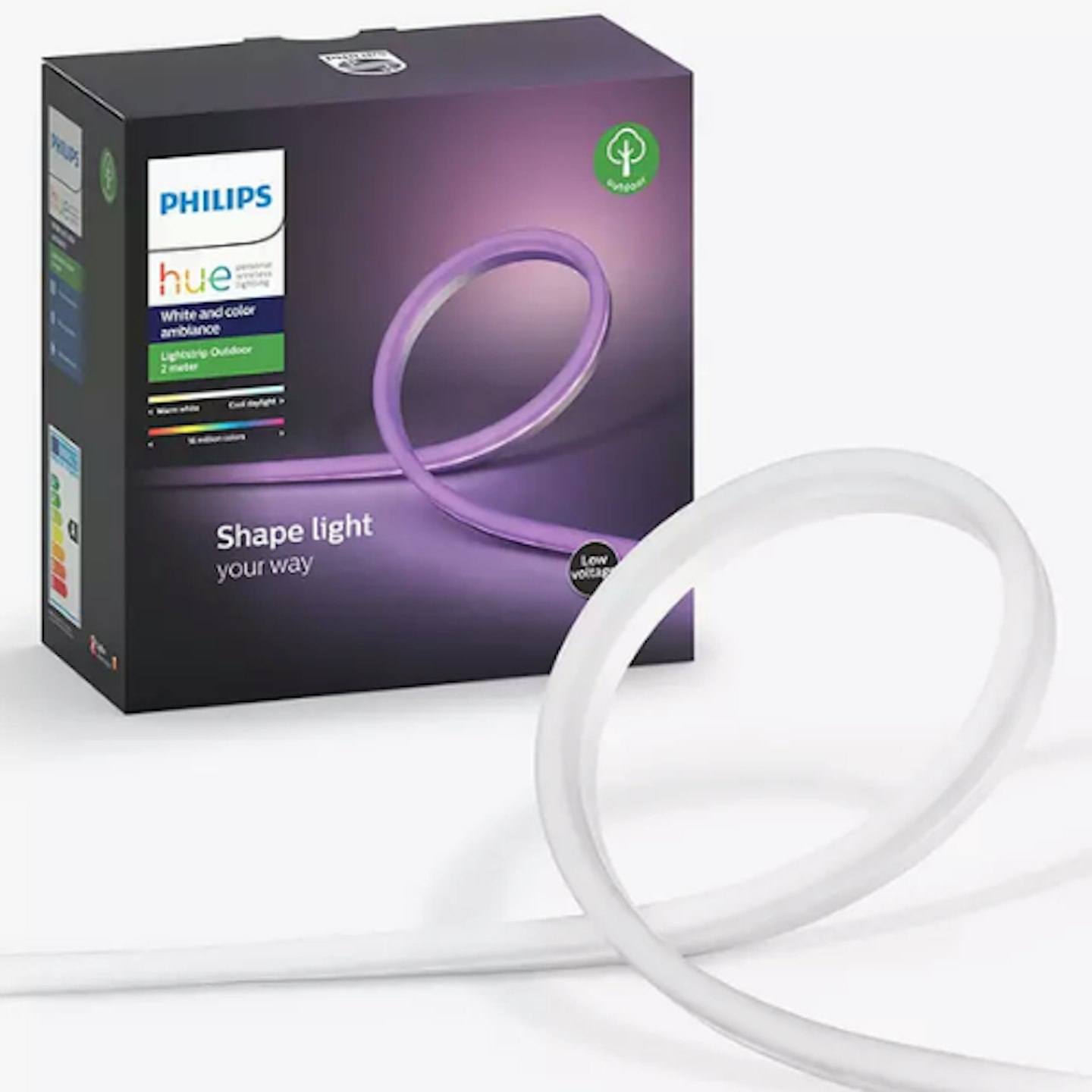 Philips Hue White and Colour Ambiance Outdoor LED Smart 2 Metre Lightstrip with Bluetooth
