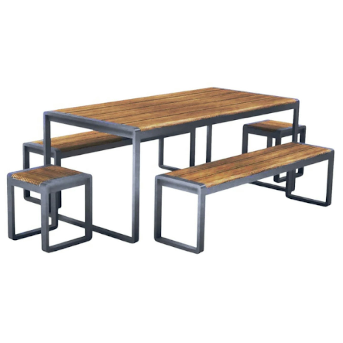 Industrial Acacia Wood Outdoor Furniture Set