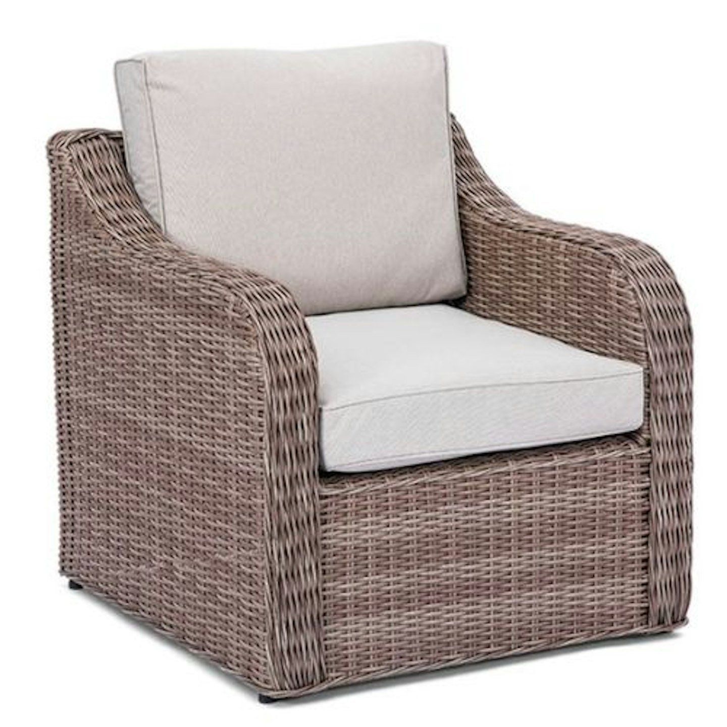 Luxury Rattan Curved Arm Single Armchair