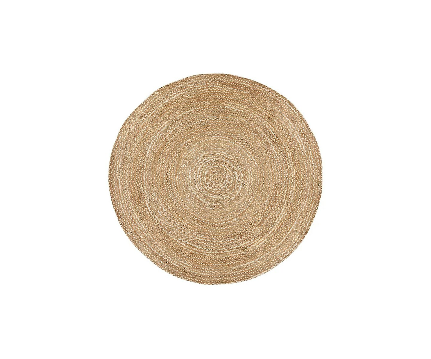 Jute Round Rug, Natural