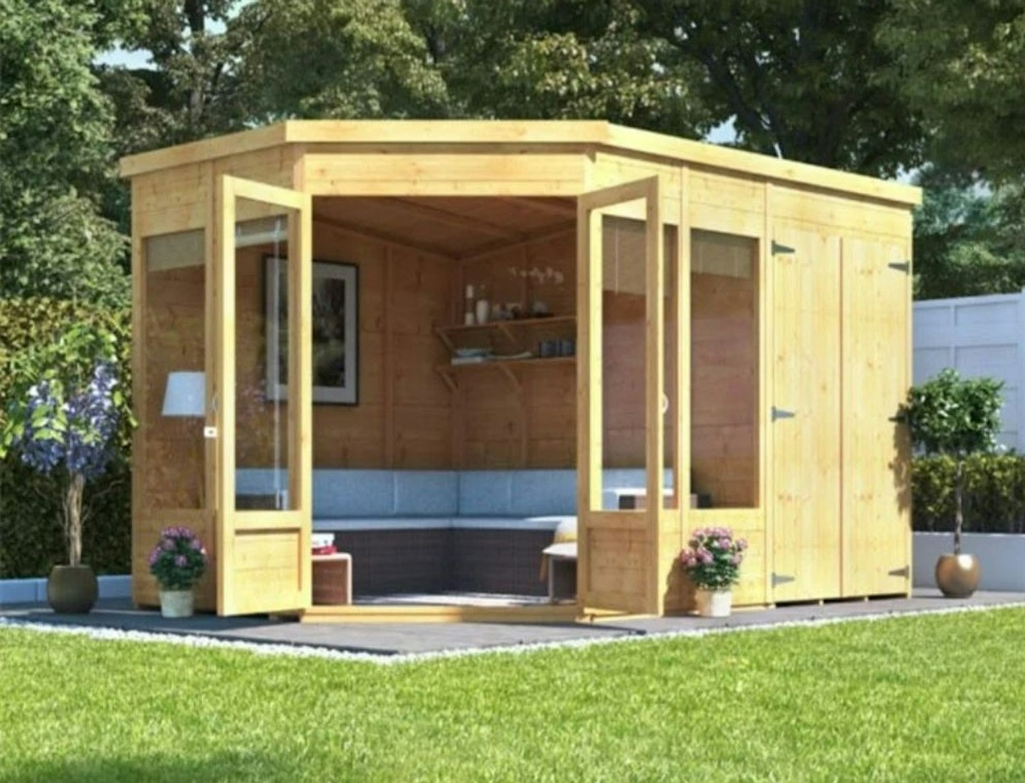 BillyOh Penton Corner Summerhouse with Side Store