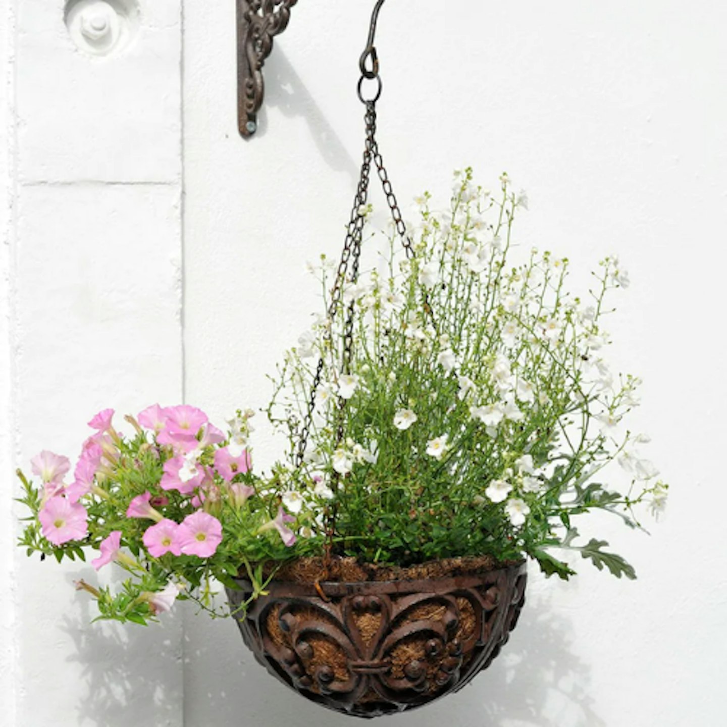 Cast iron hanging basket