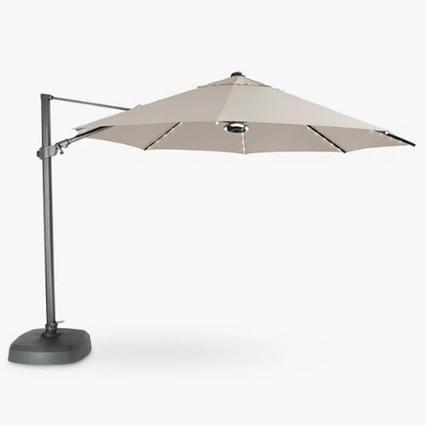 KETTLER 3.5m Freestanding Arm LED Light & Wireless Speaker Parasol