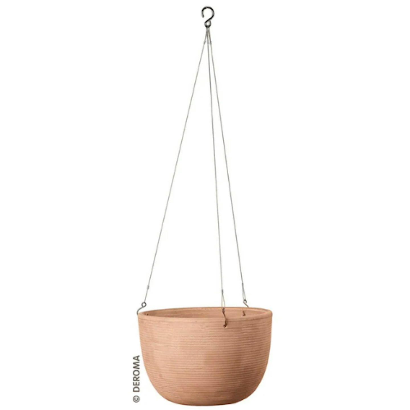 Ribbed Terracotta Hanging Planter