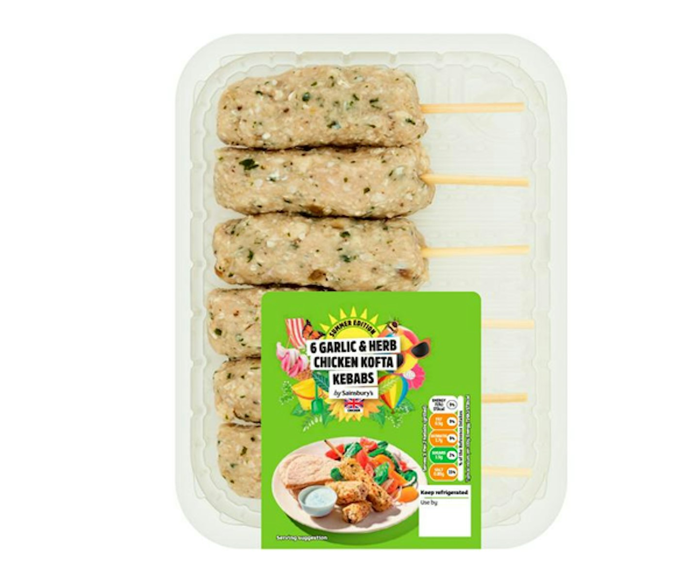 Sainsbury's Summer Edition British Chicken Garlic & Herb Kofta Kebabs