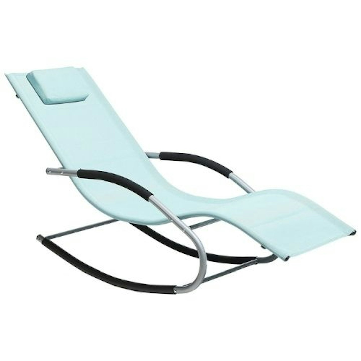 Steel Rocking Sun Lounger Mint Green