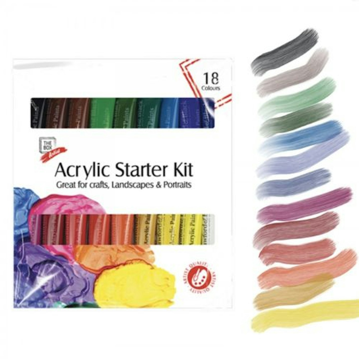 Acrylic Paint Starter Set, 18 Pack