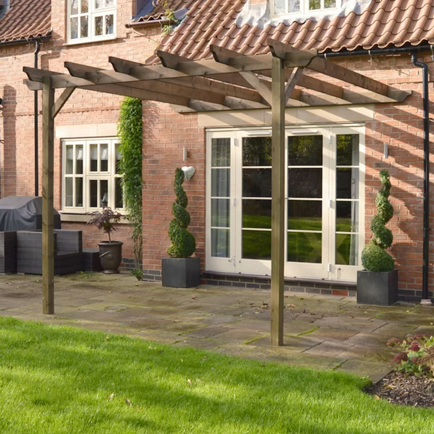 Dakota Fields Pollitt Solid Wood Pergola